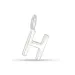 letter h hanger in zilver