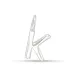 letter k hanger in zilver