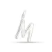 letter m hanger in zilver