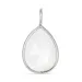 druppel witte maansteen hanger in zilver