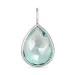 druppel blauwe kristal hanger in zilver