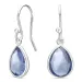 paarse kristal oorbellen in zilver - Loom Stones