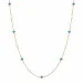 blauwe ketting in verguld sterlingzilver - Loom Stones
