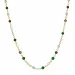 groen ketting in verguld sterlingzilver - Loom Stones