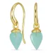 aqua kristal oorbellen in verguld sterlingzilver - Loom Stones