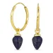 18 mm lazuursteen creool in verguld zilver
