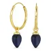 18 mm saffier creool in verguld zilver