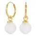 12 mm maansteen creool in verguld zilver