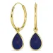 18 mm jadesteen creool in verguld zilver