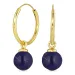 18 mm lazuursteen creool in verguld zilver