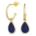 12 mm blaume jadesteen creool in verguld zilver