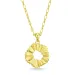 bloem ketting in verguld messing - Eliné