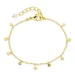 witte parel armband in verguld messing - Eliné