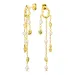 parel ketting oorbellen in verguld messing - Eliné