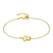 bloem zirkoon armband in verguld messing - Eliné