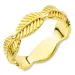 blad ring in verguld messing
