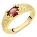 granaat ring in verguld messing - Eliné