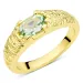 lichtgroene kristal ring in verguld messing - Eliné