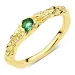 groen kristal ring in verguld messing - Eliné