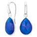 blaume jadesteen oorbellen in verzilverd messing - Loom Stones