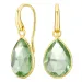 groene amethist oorbellen in verguld messing - Loom Stones