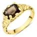 kwarts ring in verguld messing - Eliné