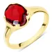 granaat ring in verguld messing - Eliné