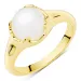 witte maansteen ring in verguld messing - Eliné
