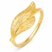blad ring in verguld messing - Eliné