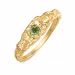 groen kristal ring in verguld messing - Eliné