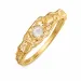 witte maansteen ring in verguld messing - Eliné