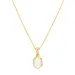 maansteen ketting met hanger in verguld messing - Eliné
