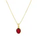 granaat ketting met hanger in verguld messing - Eliné