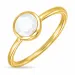 maansteen ring in verguld messing - Loom Stones