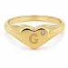 letter g ring in verguld messing