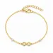 infinity parel armband in verguld messing - Eliné