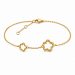 bloem armband in verguld messing - Eliné