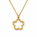bloem ketting in verguld messing - Eliné