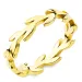 waterproof blad ring in verguld staal - OCEANA