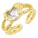 waterproof hart ring in verguld staal - OCEANA