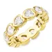 waterproof hart ring in verguld staal - OCEANA