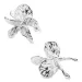 waterproof bloem oorbellen in staal - OCEANA