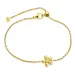 waterproof bloem armband in verguld staal - OCEANA