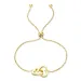 waterproof hart armband in verguld staal - OCEANA