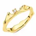 waterproof zirkoon ring in verguld staal - OCEANA