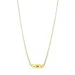 waterproof smaragd ketting in verguld staal met hanger in staal - OCEANA