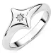 waterproof ster zirkoon ring in staal - OCEANA