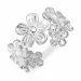 waterproof bloem verstelbaar ring in staal - OCEANA