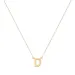waterproof letter d ketting met hanger in verguld staal - My Letter