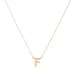 waterproof letter f ketting met hanger in verguld staal - My Letter